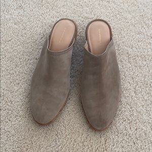 Suede mules